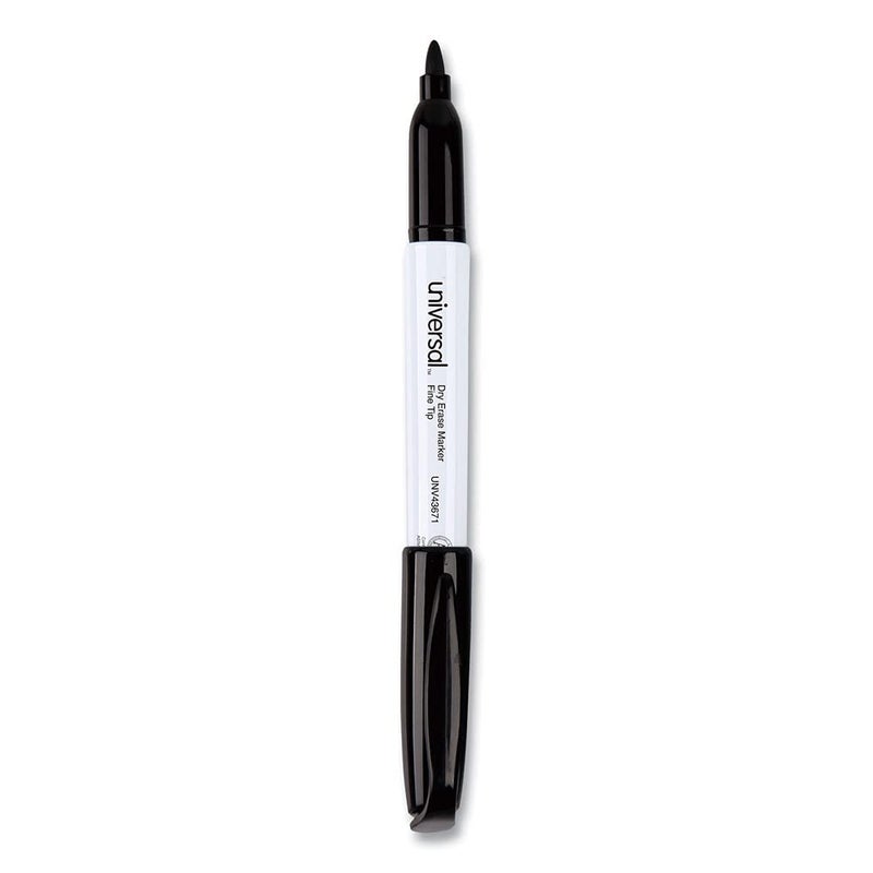 Universal 43671 Pen Style Dry Erase Marker, Fine/Bullet Tip, Black (Pack of 12) - Image 5